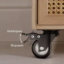 Kit 4 Ruedas De Pvc Rodaja Giratoria Con Frenos 2in Negras para Muebles de y Oficina, Transporte de Carretillas - Negro - Ver 5