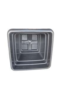 KIT 30 SQUARE CACHEPOT VASES 2 LITERS BLACK - 黑色 - 查看 3