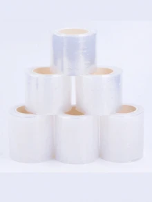 1 卷 200 米透明化妆 PE 保鲜膜，适用于睫毛提升、眉毛层压、唇眉纹身塑料盖、睫毛延长胶去除剂、睫毛烫发膜、小卷保鲜膜，用于唇部、眉毛和睫毛烫发 - 彩色 - 查看 3