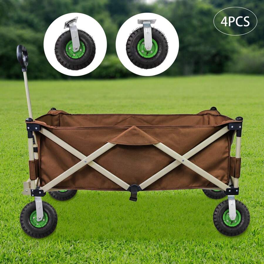 4Pack 10"In Pneumatic Heavy Duty Air Tire Wheels Swivel Locking Farm