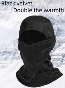 1 pieza Pasamontañas a prueba de viento con máscara térmica, cuello de esquí y ciclismo tipo gorro para hombres