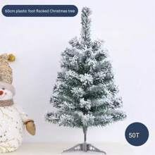 Christmas White Flocked Christmas Tree PVC Artificial Snowing Xmas Tree Decoration For Store Window Display Best Gifts Home Decor Christmas Decorations Room Decor Winter - White - View 7
