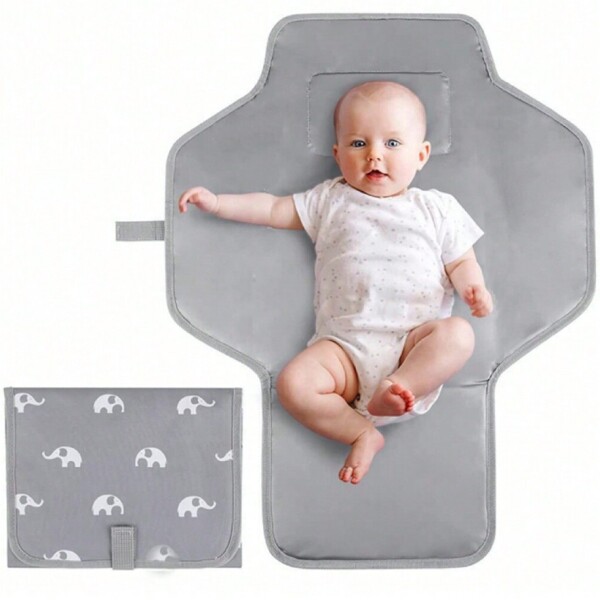 Portable Baby Diaper Changing Pad - Cute Lightweight Foldable Diaper Changing Station, Reusable Diaper Changing Mat - Waterproof Compact Diaper Changing Pad With Built-In Pillow - Outdoor Travel Diaper Mat, Newborn Gift Baby Shower Family Decorations Gifts
