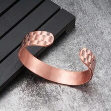 Pure Copper Magnetic Bracelets For Men Women Adjustable 15.5mm Wide Cuff Bangles Vintage Health Energy Magnet Jewelry