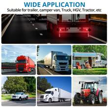 AUTOUTLET 2 X Rear Lights E11 Magnetic Triangular Reflector Bracket Rear Lights With 7.5M Long Cable And 7 Pin Connector Suitable For Trailer Camper Van Truck - Magnetic + Triangle - View 9