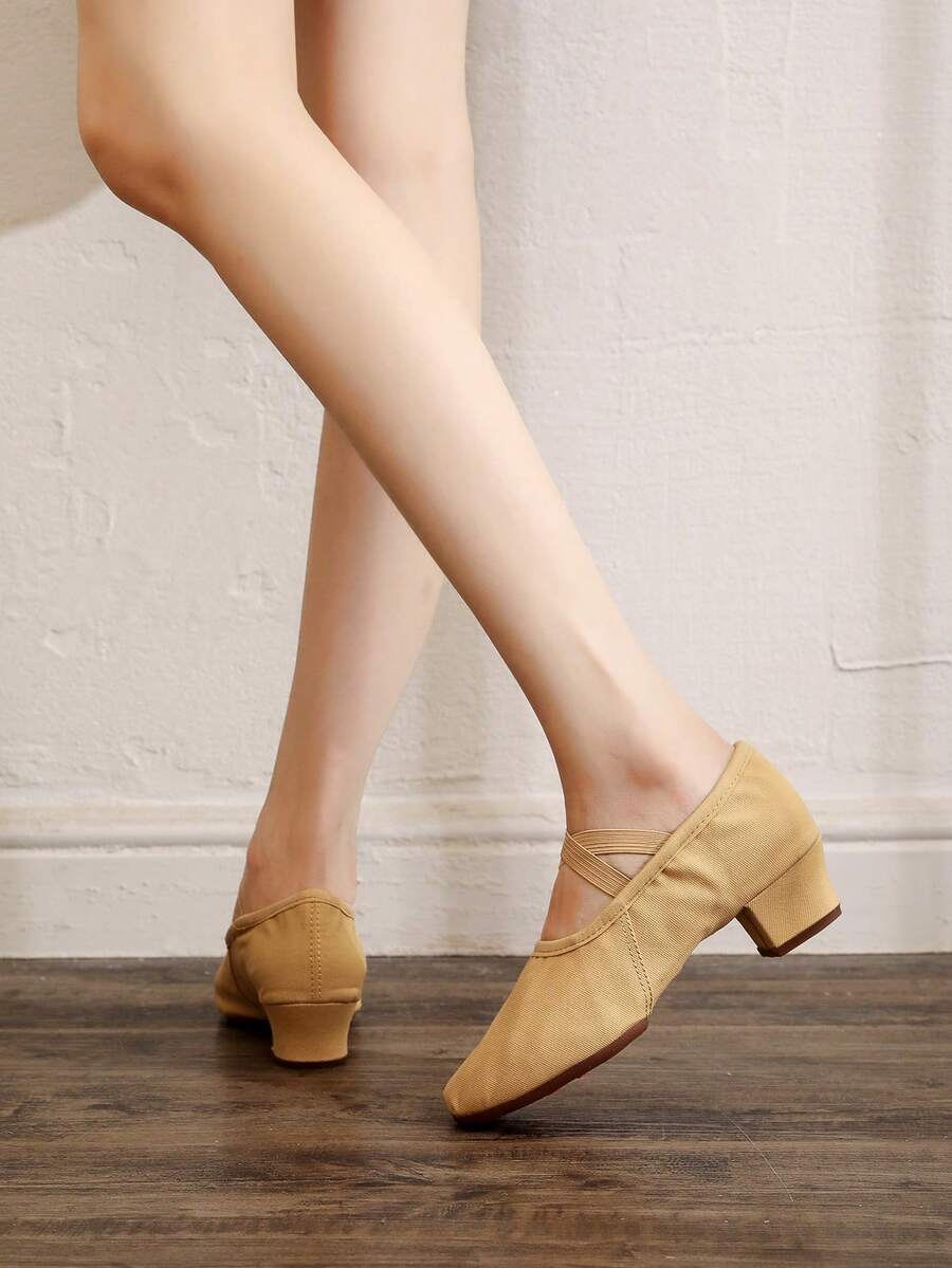 New LaceUp Teacher Dance Shoes Separate Rubber Sole Women's Latin