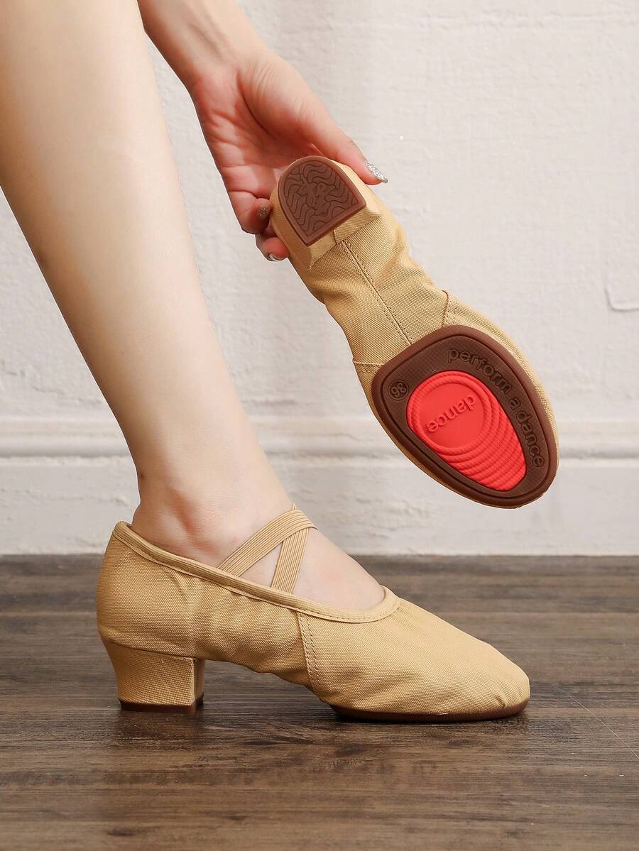 New LaceUp Teacher Dance Shoes Separate Rubber Sole Women's Latin