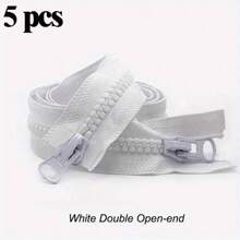 5 Pcs Meetee 8# Resin Zippers Close-End Open-End Long Auto Lock Zip For Coat Bags Tent Zipper Repair Sewing Accessory - 8# Resin - View 27