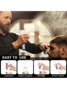 1 Chai xịt tóc 200ml - Phun sương liên tục, Phun sương siêu mịn, Dùng cho tạo kiểu tóc, thợ cắt tóc, tiệm làm tóc, cây cảnh, Chai xịt vệ sinh đa chức năng - Trong sáng - Xem 3