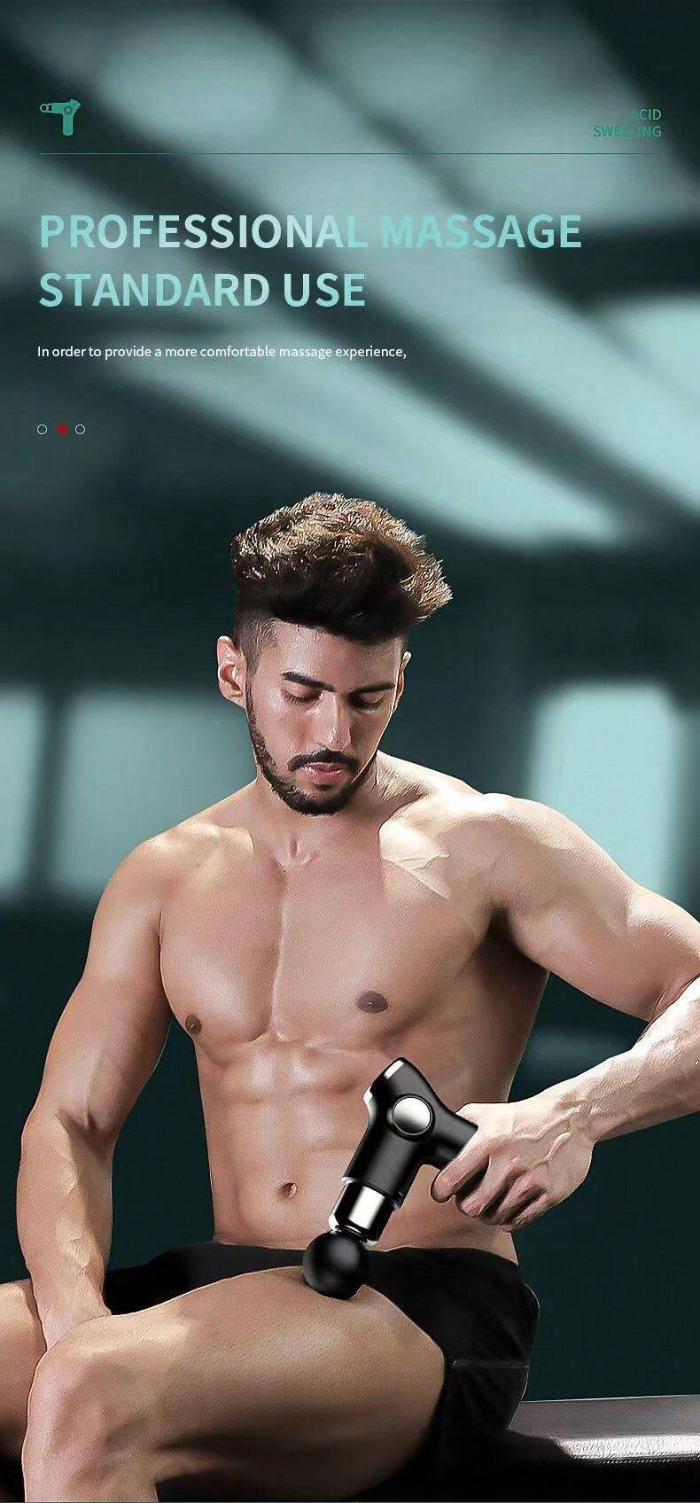 Massage Gun LED6 Speed Deep Tissue Percussion Body Back Muscle Massager