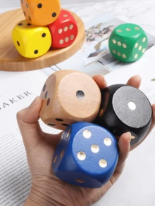 Random Game Dice Set 3*3*3 Cm Size Wooden Dice Used For Group Activities And Party Games Wedding Party - Multicolor - View 6