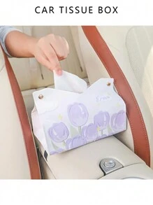 1pc Floral Pattern Tissue Box Cover Holder, Dining Table Napkin Container, Creative Towel Holder, Bathroom Living Room Bedroom Dressing Table Countertop Tissue Storage Box, Home Decor, Bathroom Accessories,Home Stuff,Table,Home Decorations,Home Organization And Storage, For Home Kitchen Bedroom Living Room Dining Room, Home Decoration Accessories, Decorative Box,Women Wedding Gift,Summer Travel Holiday Festival Must-Have