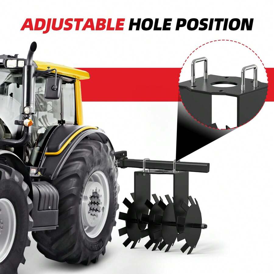 ATV Disk Harrow Plow With Adjustable Depth Settings And Steel