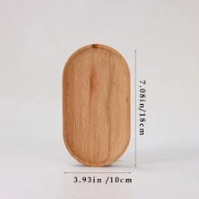 1 PC Wooden Jewelry Tray, Oval/Round Wooden Tray. For The Storage Of Necklaces, Rings, Bracelets, Keys. Back To School, Room Decor - Multicolor - View 14