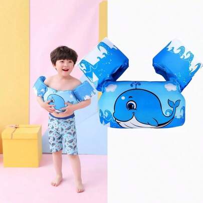 Chaleco Flotador Salvavida Niños Ajustable Natación Infantil, equipo de entrenamiento de natación de dibujos animados, ayuda para nadar para niños