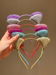 1/2/3/4/5 件彩色闪光猫耳发带，女孩发饰 - 彩色 - 查看 10