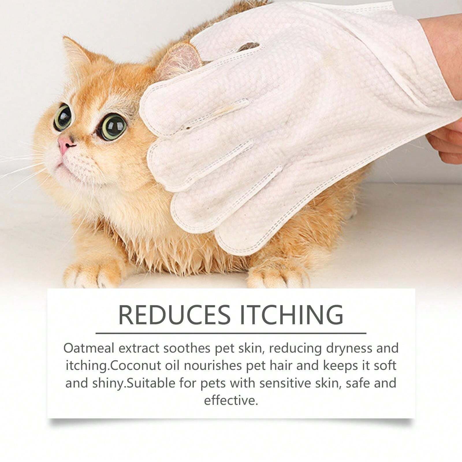 Disposable Pet Cleaning Gloves, Gentle Grooming Gloves For Dogs And