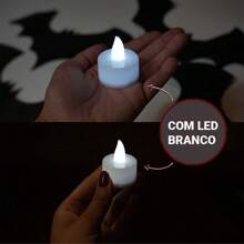 Nến LED 4.2x4cm Trang trí tiệc và không khí 1 đơn vị, Trang trí nhà cửa, Máy sưởi nến, Quà tặng, Nến LED, Nến giả - trắng - Xem 4