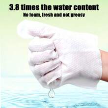 1 pieza Guante de limpieza en seco para mascotas, apto para perros/gatos en todas las estaciones, incluye 6 piezas de toallitas húmedas para baño, eliminar olores, limpieza de cachorros y gatitos