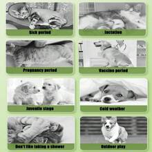 1 pieza Guante de limpieza en seco para mascotas, apto para perros/gatos en todas las estaciones, incluye 6 piezas de toallitas húmedas para baño, eliminar olores, limpieza de cachorros y gatitos