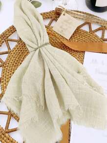 2/6/12/300pcs Simple Fresh Fringed Cloth Napkins, Soft & Absorbent, Suitable For Party, Wedding, Restaurant, Dining Table Decor