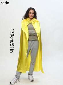 1pc Velvet Cloak Female Witch Wizard Cloak Adult Golden Velvet Cloak,Halloween Costumes, Holiday Costumes,Christmas