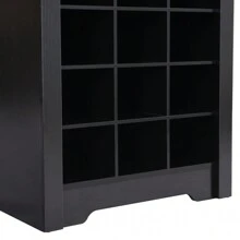Large Capacity Shoe Cabinet Stylish Design 30 Shoe Cubby Console, Contemporary Shoe Cabinet With Multiple Storage Capacity, Free Standing Tall Cabinet With Versatile Use For Hallway,  Bedroom, White - 黑色+刨花板+主要生活空間-1 - 查看 10