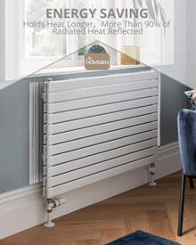 Professional Radiator Reflector Panels 5m X 0.6m X 6mm Thick Aluminum Radiator Foil Foldable Radiator Reflector Foil Double Heat Reflective Radiator Foil For Energy Saving And Heat Reflection - 銀色 - 查看 4