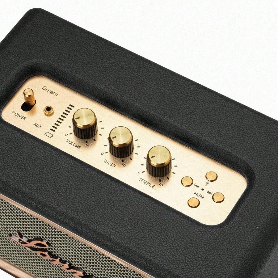 Retro Wooden Portable Wireless 10000mAh Battery 80W Loud Bass Subwoofer