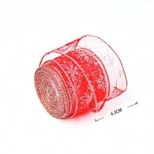 1 buc Panglică din satin de Crăciun, realizată manual, cu fundă decorată, decorațiuni de Crăciun, ambalaje pentru cadouri, accesorii pentru petreceri, pungi elegante de cadouri de sărbători și decor pentru pahar de vin, Crăciun