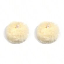 2 件/包彩色仿毛绒球吊坠带绳，适用于 DIY 钥匙扣/鞋子/帽子/包包/耳环/发饰/文具/珠宝/服装配饰，直径 6 厘米 - 彩色 - 查看 21