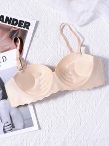 4 peças adolescentes meninas adolescentes sem costura push up roupa íntima sutiãs sólidos adequados para 12-15 anos de idade