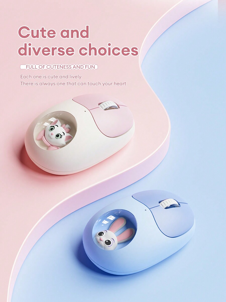 Disney QSMS02 Mouse senza fili a forma di gatto Marie, design carino