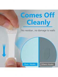 1-opakowanie dużych klipsów świetlnych, bezuszkodzeniowe wiszące haki świetlne z paskami samoprzylepnymi, przezroczyste klipsy ścienne do wiszących świateł wewnętrznych i zewnętrznych, dekoracji świątecznych i kabli, 6 przezroczystych klipsów i 6 pasków