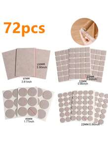 Thicken Self Adhesive Felt Chair Leg Pads Floor Protectors Furniture Legs Table Leg Covers Round Bottom Abrasion-Resistant Anti-Slip Pads