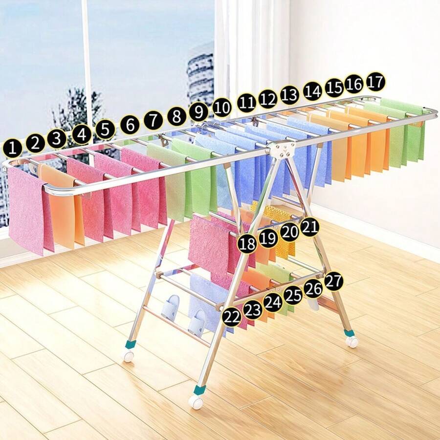 Clothes Drying Rack Heavy Duty Laundry Drying Rack Folding Portable