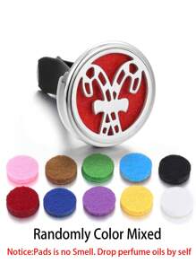 1 conjunto, Difusor de Aromaterapia para Carro Colar Difusor de Óleo Essencial Clipe de Ventilação para Carro Purificador de Ar Perfumado com 10 Peças de Almofadas Mistas, Novo Estilo de Natal, Presente de Natal, Difusor de Aromaterapia para Carro + Conjunto de Óleo de Aromaterapia