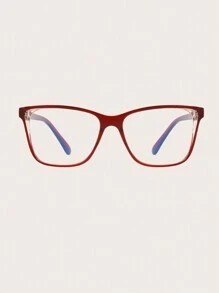 1 Pair Women's Red Cat Eye PC Frame Eyeglasses, Unique, Refreshing, Minimal Design For Daily Wear Glasses Accessories For Women - Red - View 4