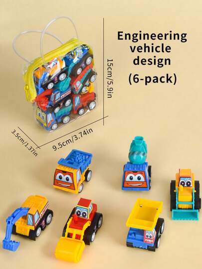1 set de múltiples tamaños (5 piezas/6 piezas/10 piezas/20 piezas) de bolsas de tela/contenedores de almacenamiento que contienen juguetes en miniatura de vehículos de ingeniería de la ciudad, con patrones, colores y tamaños aleatorios, adecuados como regalos para fiestas de cumpleaños/Navidad/Año Nuevo de niños, incluye un camión, autos en miniatura, set de autos para niños, autos, construcción, juguetes de construcción, vuelta al cole