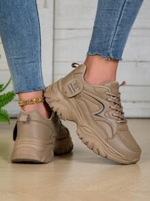 Neue Damenschuhe mit Lederoberseite, die leicht zu reinigen sind, dicke & weiche hochelastische Sohlen, lässige super leichte Plateau-Sneaker, Damen- und Kindervarianten, sportliche Sneaker, beliebte saisonale Modenschuhe für Damen, geeignet für Outdoor, Reisen, Freizeitaktivitäten