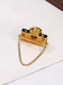 1pc Retro Mini Camera Design Fashion Brooch, Charming And Versatile Accessory - Bags - View 8