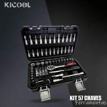 Socket Set Kit 57 Pieces 1/4 Ratchet Tools Case - 彩色 - 查看 3