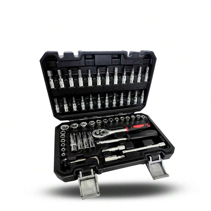 Socket Set Kit 57 Pieces 1/4 Ratchet Tools Case - 彩色 - 查看 1