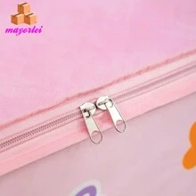 Foldable Toy Storage Box Cube Felt Fabric Storage Basket Cartoon Animal Toy Container - Baby Pink - View 5