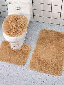 3pcs Bathroom Carpet Set With 3pcs Shower Mat, U-Shaped Toilet Mat And Super Absorbent Ultra-Fine Fiber Plush Bath Mat, Slip Resistant, Machine Washable, Fluffy Bath Rug Home Bathroom Decor Outdoor Rug Door Mat Fall Decor Bathroom Accessories Back To School Entryway Decor - Multicolor - View 8