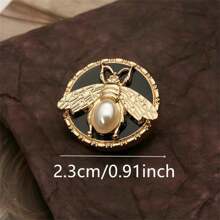 10 chiếc 23mm Nút kim loại Phụ kiện trang trí quần áo Nút ong thời trang Đầm nữ Áo len Nút trang trí - vàng đen - Xem 6
