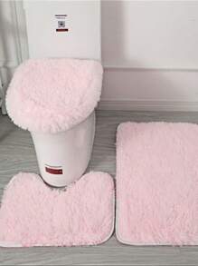 3pcs Bathroom Carpet Set With 3pcs Shower Mat, U-Shaped Toilet Mat And Super Absorbent Ultra-Fine Fiber Plush Bath Mat, Slip Resistant, Machine Washable, Fluffy Bath Rug Home Bathroom Decor Outdoor Rug Door Mat Fall Decor Bathroom Accessories Back To School Entryway Decor - Multicolor - View 12