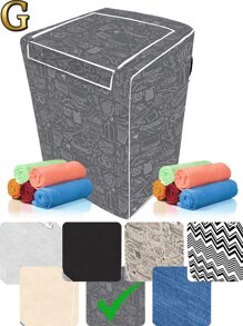 Washing Machine Cover With Top Opening Zipper Protector Samsung Brastemp Consul Eletrolux Continental - Xám G - Xem 1