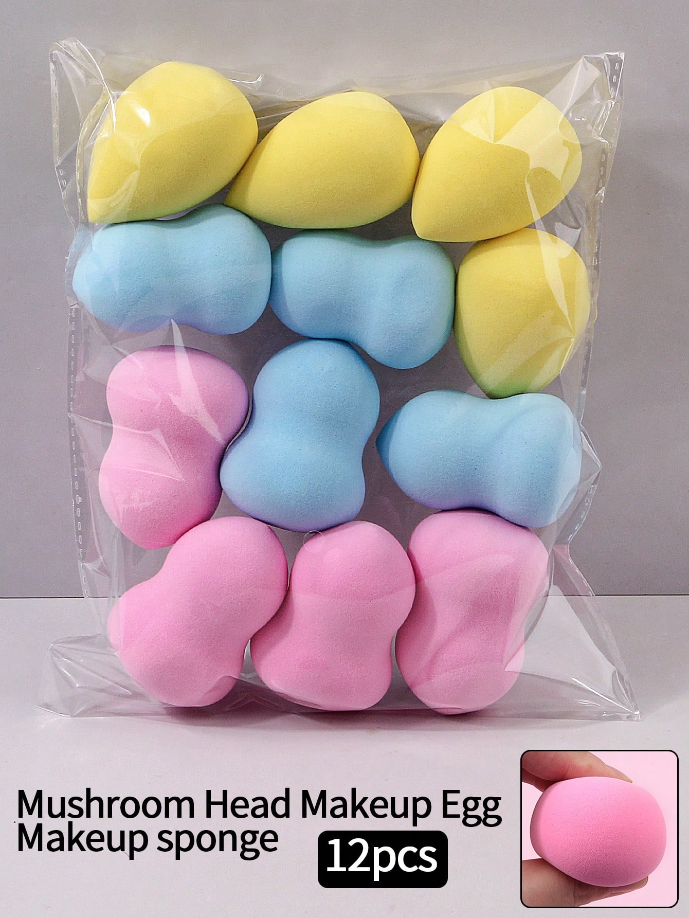 12pcs Super Soft Beauty Sponge Makeup Blender, Dry&Wet DualUse Makeup
