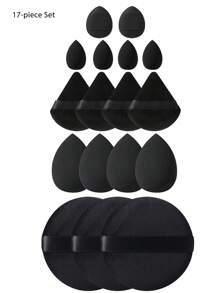 44件套化妆刷套装，包含眼影刷、眉刷、粉底刷、散粉刷、腮红刷、遮瑕刷和高光刷，采用柔软的合成毛制成，适合日常化妆。 - 黑色 - 查看 18